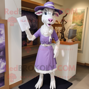 Lavendel ged maskot kostume...