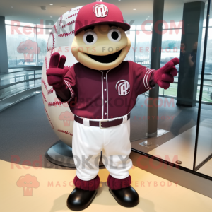 Maroon Baseball Ball maskot...