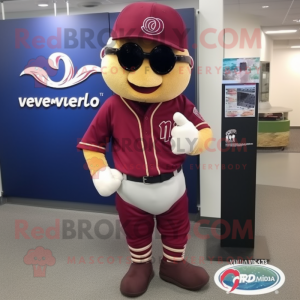 Maroon Baseball Ball maskot...