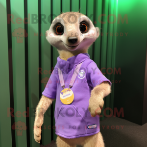 Lavendel Meerkat maskot...