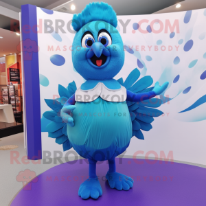 Sky Blue Peacock mascotte...