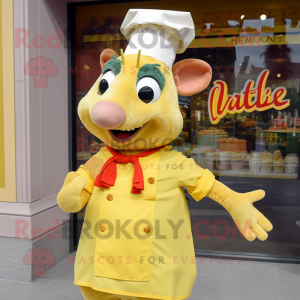 Geel Ratatouille mascotte...