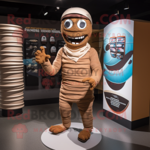 Brun Mummy maskot kostym...