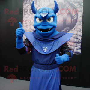 Blue Devil maskot kostym...