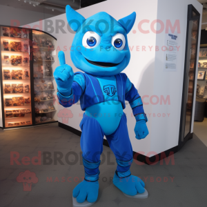 Blue Devil mascotte kostuum...