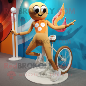 Tan Unicyclist maskot...