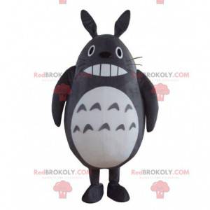 Mascotte Totoro grigio e bianco, costume da cartone animato -