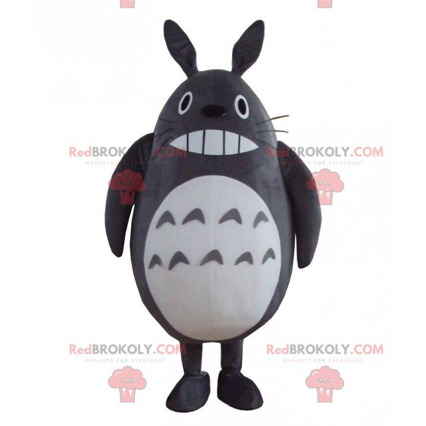 Šedý a bílý maskot Totoro, kreslený kostým - Redbrokoly.com Šedý a bílý maskot Totoro, kreslený kostým - Redbrokoly.com