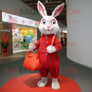 Red Rabbit maskot drakt...