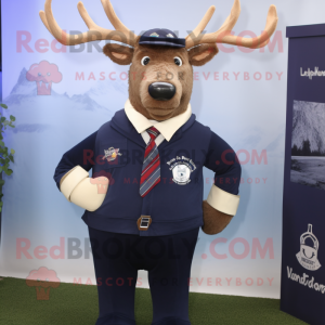 Navy Elk mascotte kostuum...