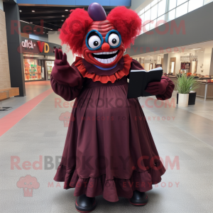 Maroon Evil Clown mascotte...