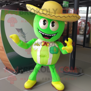 Limegrønn Cowboy maskot...