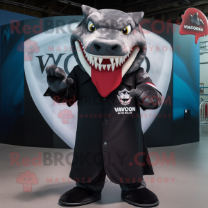 Zwart Megalodon mascotte...