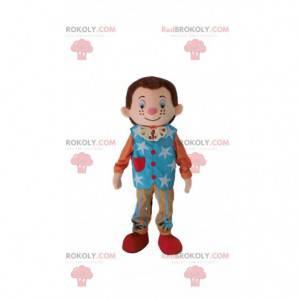 Mascotte de jeune homme, costume de personnage de cirque -