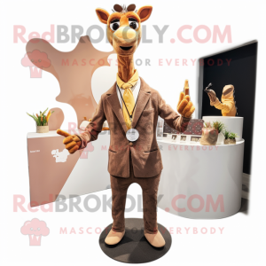 Brown Giraffe mascotte...