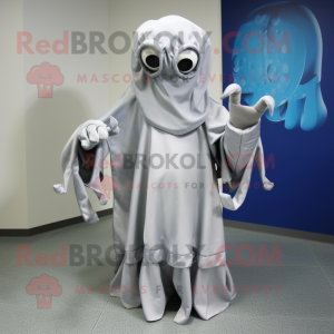 Sølv Kraken maskot kostume...