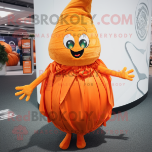 Orange lök maskot kostym...