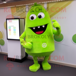 Limegrön hallon maskot...