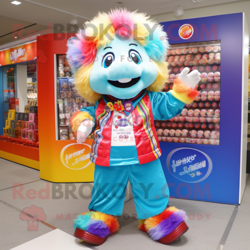 nan Candy mascot costume character dressed with a Jacket and Bracelets