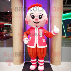 nan Candy mascot costume character dressed with a Jacket and Bracelets