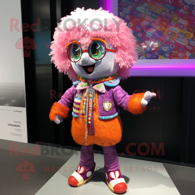 nan Candy mascot costume character dressed with a Jacket and Bracelets