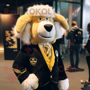 Guld Suffolk Sheep maskot...