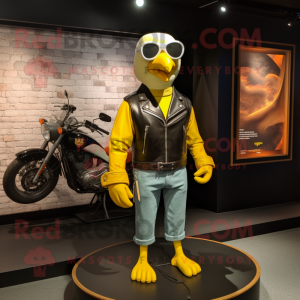 Yellow Gull maskot kostume...