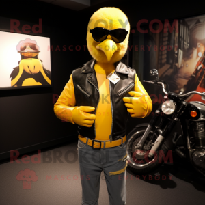 Yellow Gull maskot kostume...