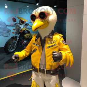 Yellow Gull maskot kostym...