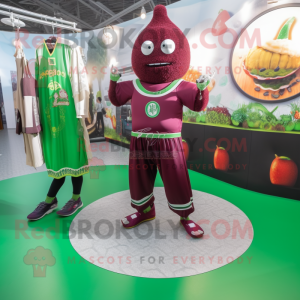 Maroon Green Beer maskot...