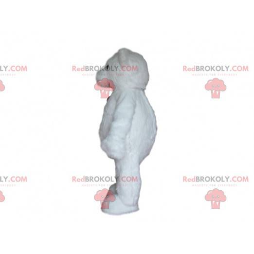 Mascotte d'ours blanc en peluche, costume de nounours blanc -