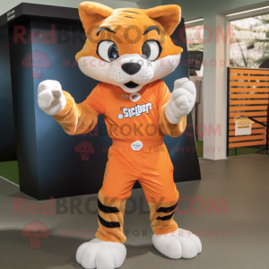 Oranje Bobcat mascotte...