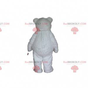 Teddy bear mascot, white teddy bear costume - Redbrokoly.com