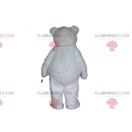 Teddybeer mascotte, wit teddybeer kostuum - Redbrokoly.com