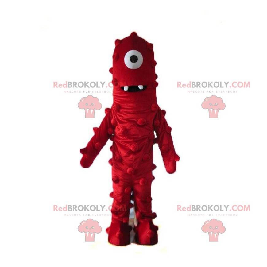 Mascotte rood monster, rood buitenaards kostuum - Redbrokoly.com