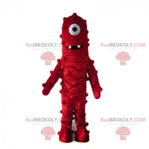 Rød monster maskot, rød fremmed kostyme - Redbrokoly.com