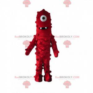 Mascota del monstruo rojo, traje de alienígena rojo -