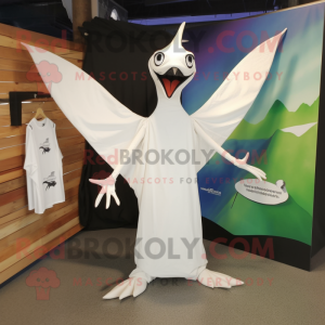 Hvit Pterodactyl maskot...