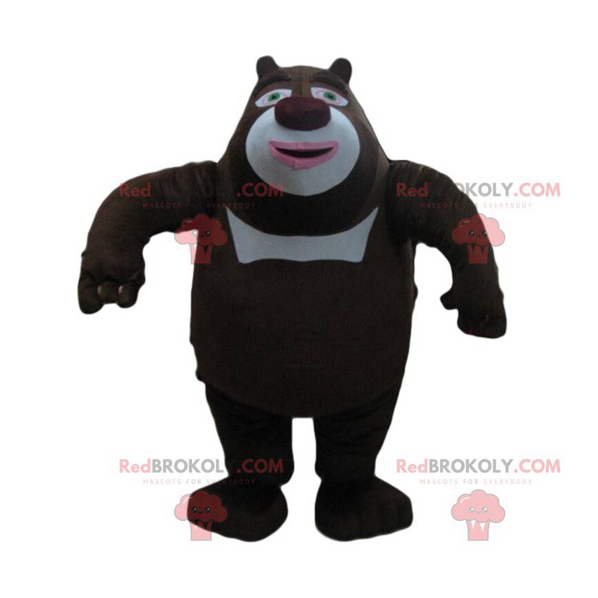 Mascotte orso bianco e nero, costume da grande orso -