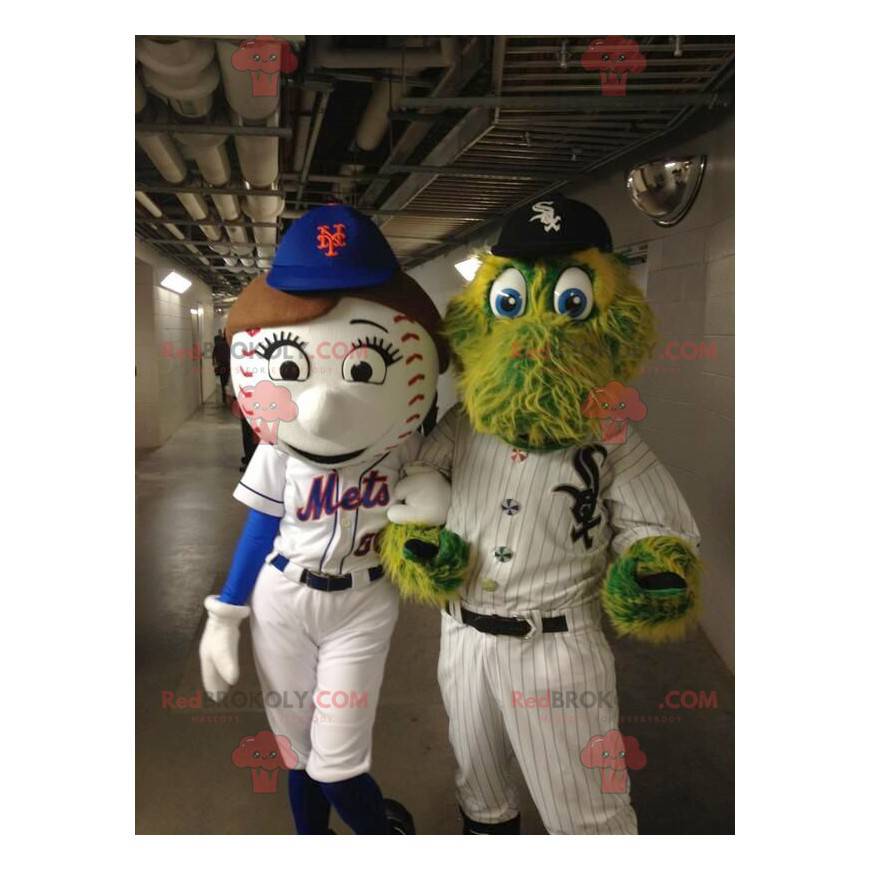 2 mascots: a baseball and a crocodile - Redbrokoly.com