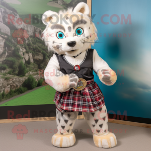 nan Lynx mascot costume character dressed with a Skirt and Belts