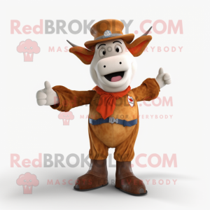 Rust Cow maskot kostume...