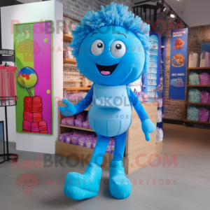 Blue Candy maskot kostume...