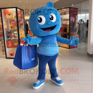 Blue Candy mascotte kostuum...