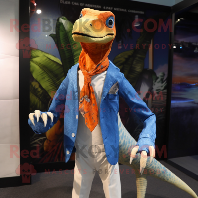 nan Coelophysis mascot costume character dressed with a Cover-up and Pocket squares nan Coelophysis mascot costume character dressed with a Cover-up and Pocket squares
