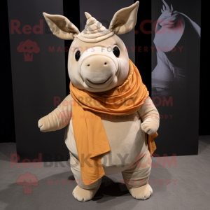 Tan Rhinoceros mascotte...