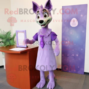 Lavendel Dingo maskot drakt...