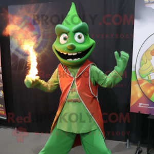 Green Fire Eater mascotte...