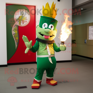 Green Fire Eater maskot...