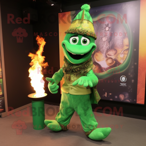 Green Fire Eater maskot...